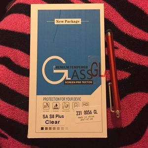S8 plus clear glass screen protector